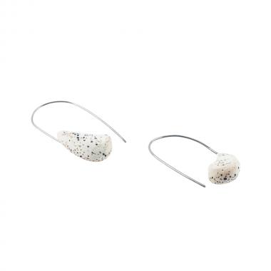 Pebble Hot White Earrings