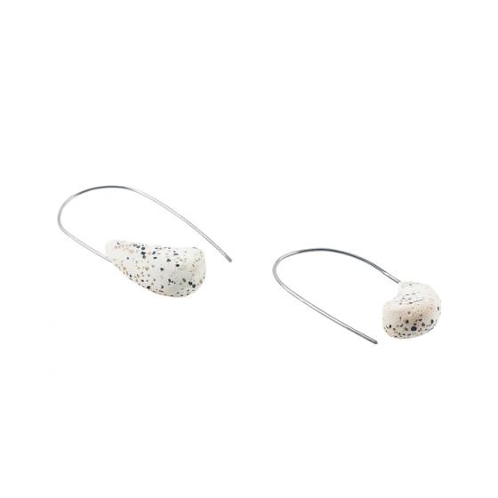 Pebble Hot White Earrings image-1