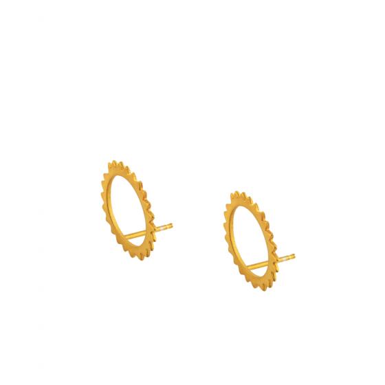 Gear Gold Earrings image-1