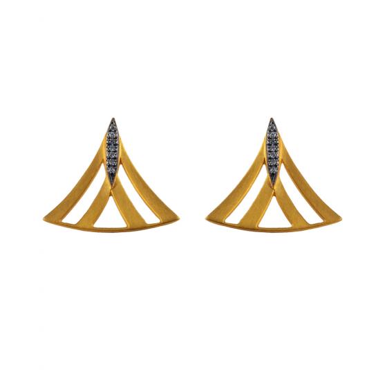 Lilly Gold Zircon Earrings