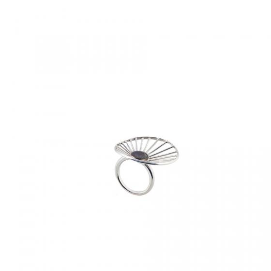 Poppy Silver Black Ring image-2