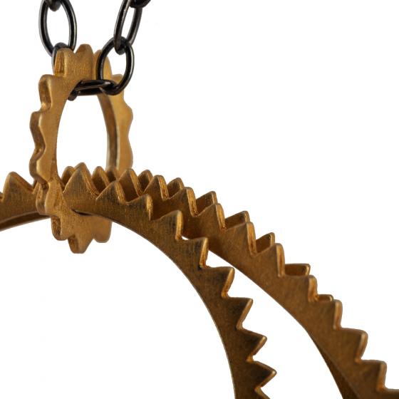 Multi Gold Gear Necklace image-1