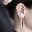 Thinner Oval Earrings Gold thumb-1