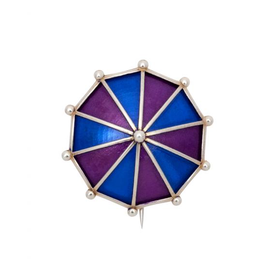 Umbrella Purple Brooch