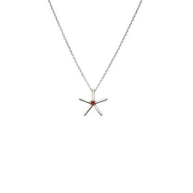 Garnet Star Necklace