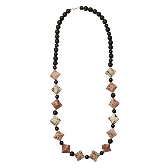 Rhombus long necklace 