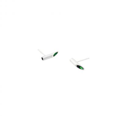 Tube Green Earrings