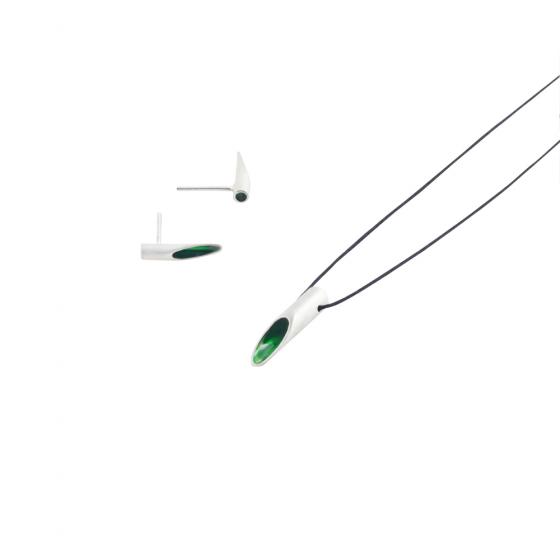 Tube Green Earrings image-1
